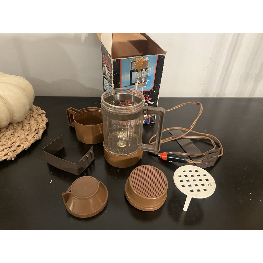 Vintage Deluxe Fast Perk Travel Auto Coffee Maker w/ Instructions Pristine! EUC